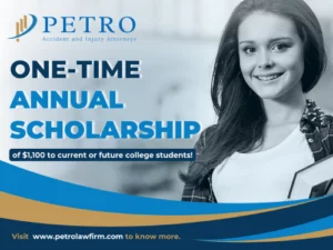 Petro Accident and Injury Attorneys College scholarship announcement